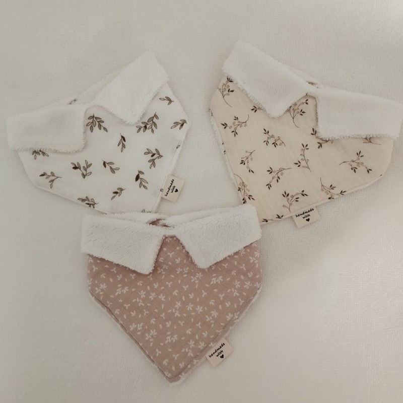 Bavoir Bandana Cousu Main -...